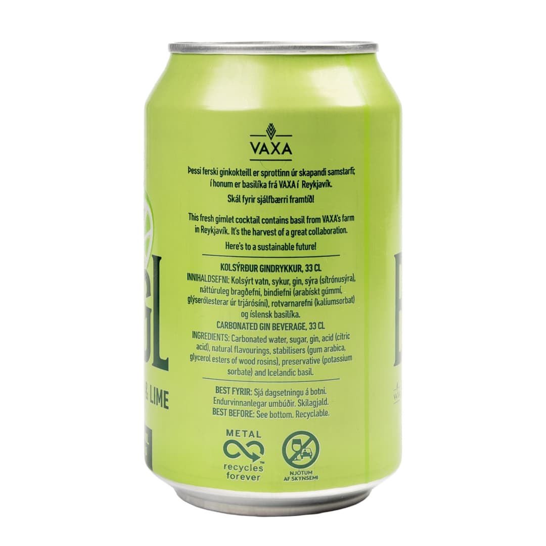 BAGL basil, gin og límóna