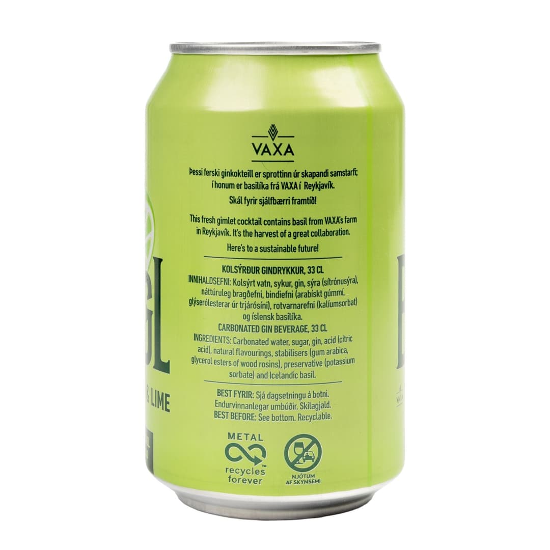 BAGL basil, gin og límóna